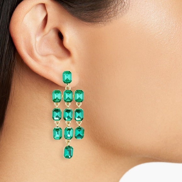 Nordstrom Elegant Green Drop Earrings::NWT:: - Picture 3 of 5